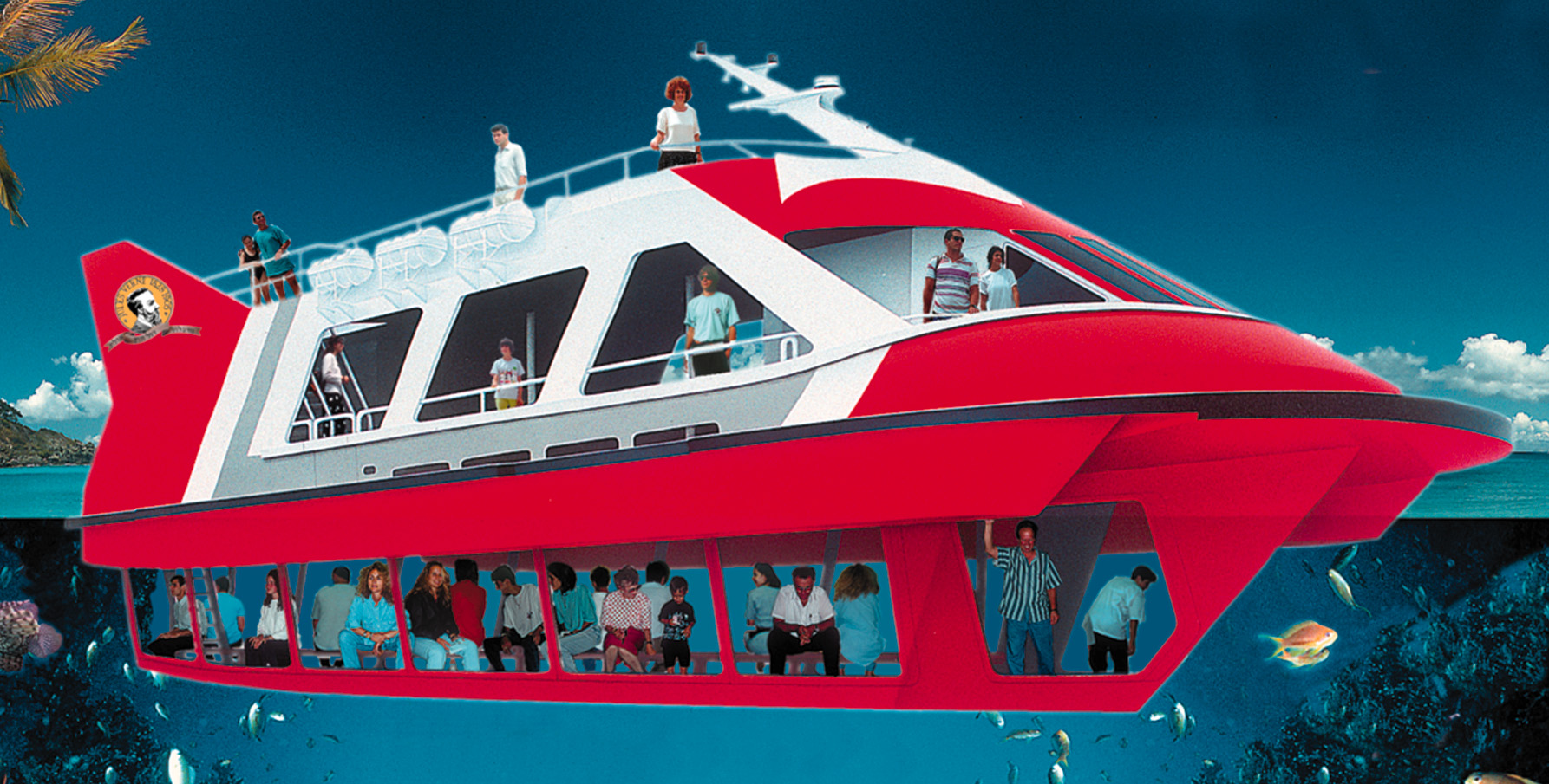 Mobile underwater observatory operated as a tourist attraction